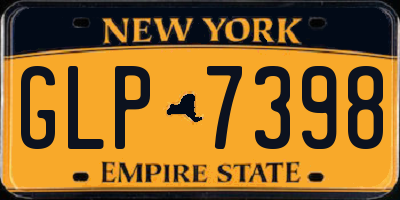 NY license plate GLP7398