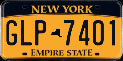 NY license plate GLP7401