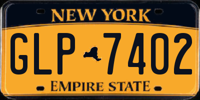 NY license plate GLP7402