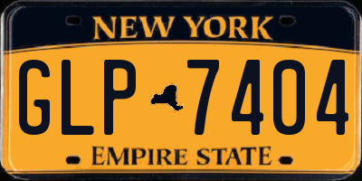 NY license plate GLP7404