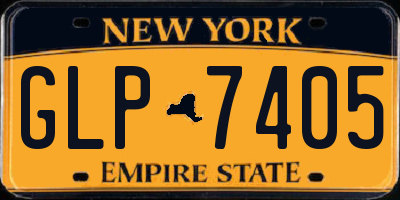 NY license plate GLP7405