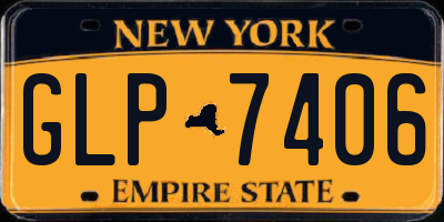 NY license plate GLP7406