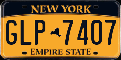 NY license plate GLP7407