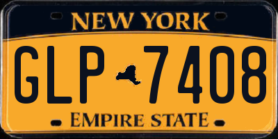 NY license plate GLP7408