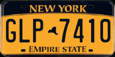NY license plate GLP7410