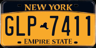 NY license plate GLP7411