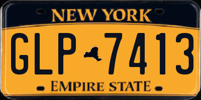 NY license plate GLP7413