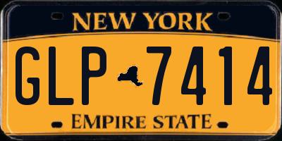 NY license plate GLP7414