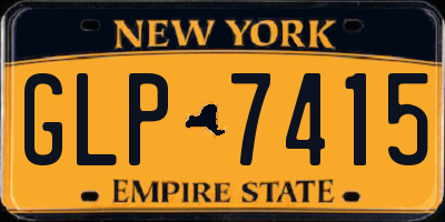 NY license plate GLP7415