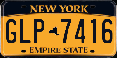 NY license plate GLP7416