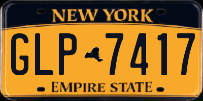 NY license plate GLP7417