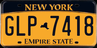 NY license plate GLP7418