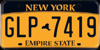 NY license plate GLP7419