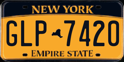 NY license plate GLP7420
