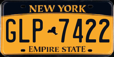 NY license plate GLP7422