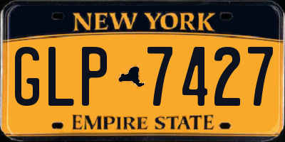 NY license plate GLP7427