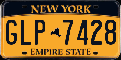 NY license plate GLP7428