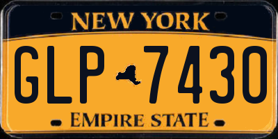NY license plate GLP7430