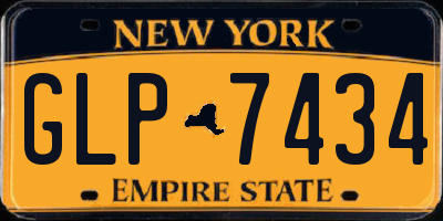 NY license plate GLP7434
