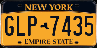 NY license plate GLP7435