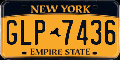 NY license plate GLP7436