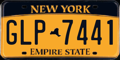 NY license plate GLP7441