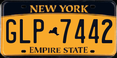 NY license plate GLP7442