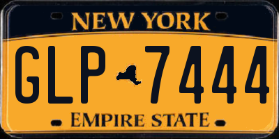 NY license plate GLP7444