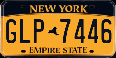 NY license plate GLP7446