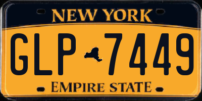 NY license plate GLP7449