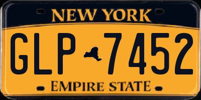 NY license plate GLP7452