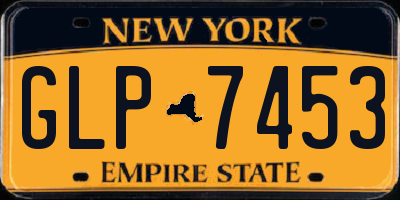 NY license plate GLP7453