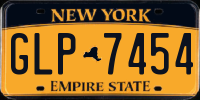 NY license plate GLP7454
