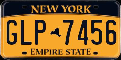 NY license plate GLP7456