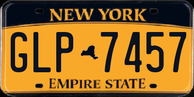 NY license plate GLP7457