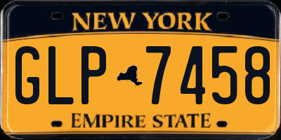 NY license plate GLP7458