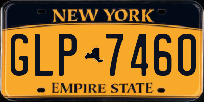 NY license plate GLP7460
