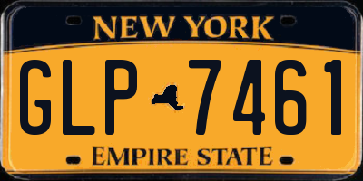 NY license plate GLP7461