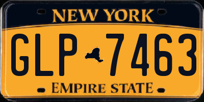 NY license plate GLP7463