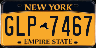 NY license plate GLP7467