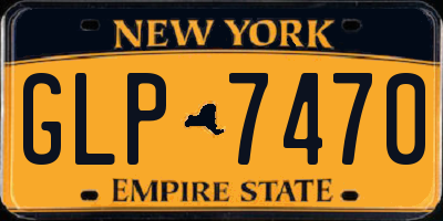 NY license plate GLP7470