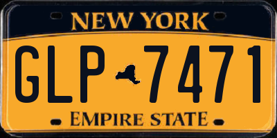 NY license plate GLP7471