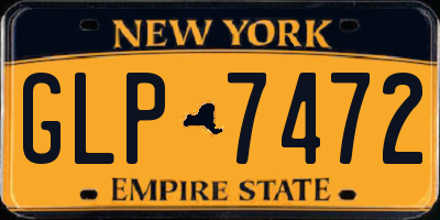 NY license plate GLP7472