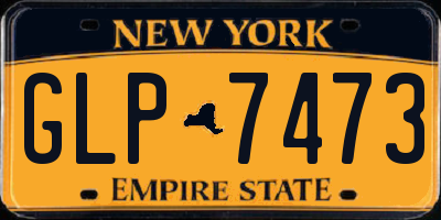 NY license plate GLP7473
