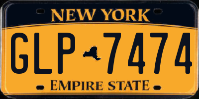 NY license plate GLP7474