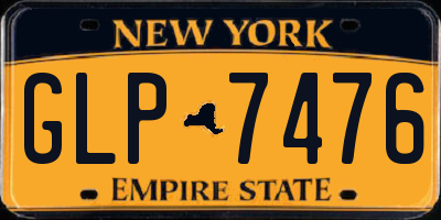 NY license plate GLP7476
