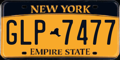 NY license plate GLP7477