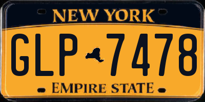 NY license plate GLP7478