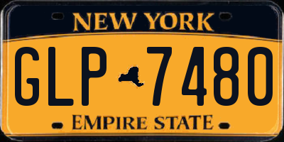 NY license plate GLP7480