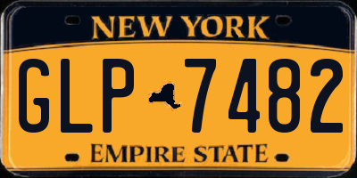 NY license plate GLP7482